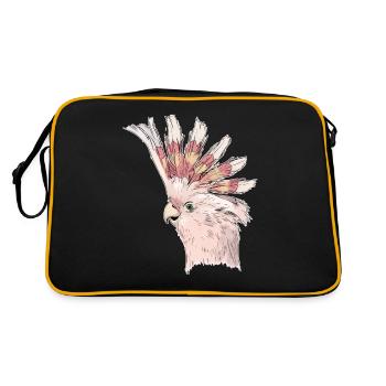 Parrot Cockatoo Punk Bird Gift - Retro Bag - black/gold - Back