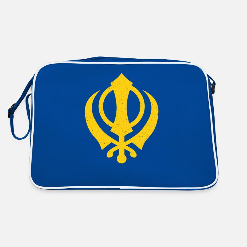 Khanda Kaur Punjabi - Sikhismus Sikh Geschenk Retro Tasche