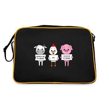 Les animaux sont mes amis Je ne mange pas d’amis - Sac Retro - noir/or - Dos