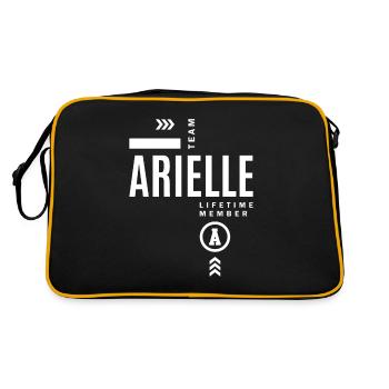  personalisierte Name Geburtstagsgeschenk - Retro Tasche - Schwarz/Gold - Hinten