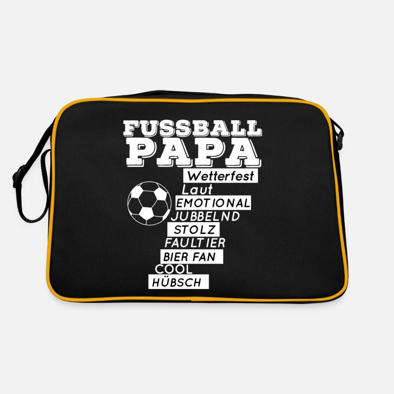 Fußball PAPA GESCHENKIDEE GEBURTSTAG Retro Tasche