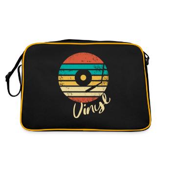 Disque vinyle - Sac Retro - noir/or - Dos