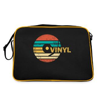 Disque vinyle - Sac Retro - noir/or - Dos