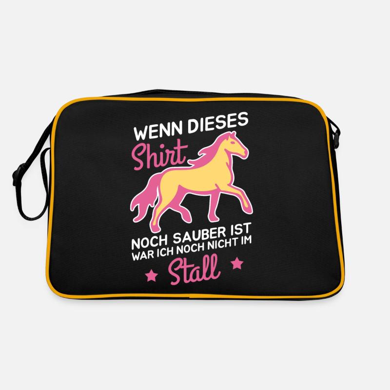 Wenn dieses noch sauber ist war nicht im Stall Retro Tasche