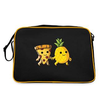 Pizza Hawaï Pizza Ananas Manger Pizza & Ananas - Sac Retro - noir/or - Dos