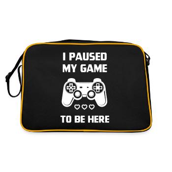 J'ai mis mon jeu en pause - Conception de cadeau de joueur - Sac Retro - noir/or - Dos