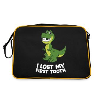 I Lost My First Tooth Kids Dinosaur Lost First - Sac Retro - noir/or - Dos