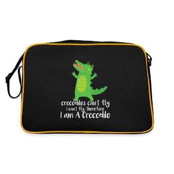 crocodiles can't fly - Retro Bag - black/gold - Back