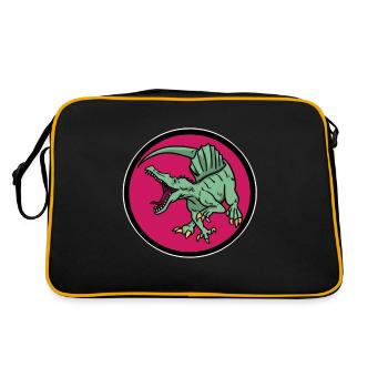 Dino logo - Retro Bag - black/gold - Back