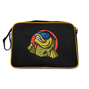 Carp angler fishing gifts angler dad gift - Retro Bag - black/gold - Back