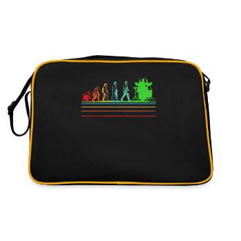 T-Shirt Tambour Batteur Tambour Tambour - Sac Retro - noir/or - Dos