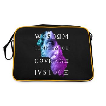 Marcus Vertus du stoïcisme Sagesse Courage Justice - Sac Retro - noir/or - Dos