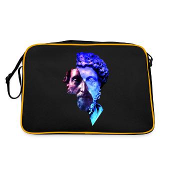 Stoïcisme Marc aurèle Univers violet Artwork - Sac Retro - noir/or - Dos