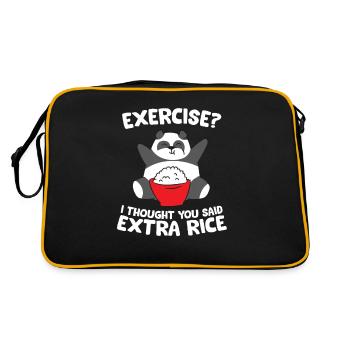 Drôle De Panda Exercise I Thought You Said Extra - Sac Retro - noir/or - Dos