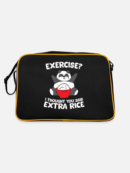Drôle De Panda Exercise I Thought You Said Extra - Sac Retro - noir/or - Dos