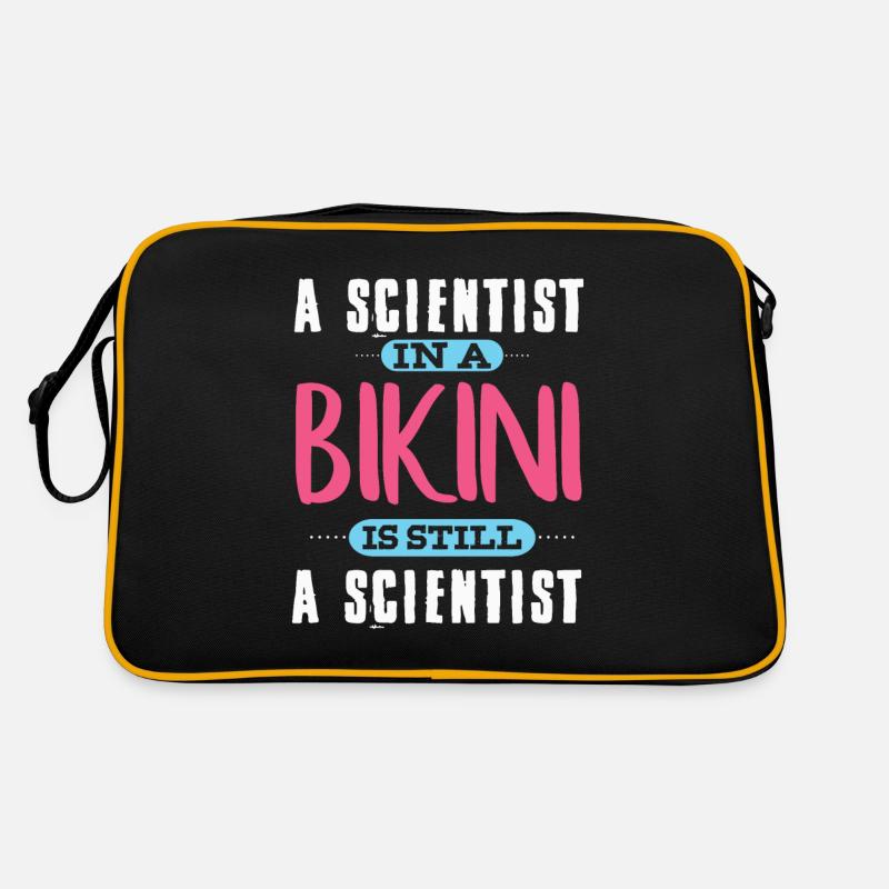 Ein Wissenschaftler im Bikini Retro Tasche