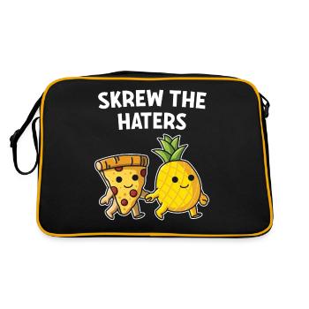 Pizza Hawaï Pizza Ananas Manger Pizza & Ananas - Sac Retro - noir/or - Dos