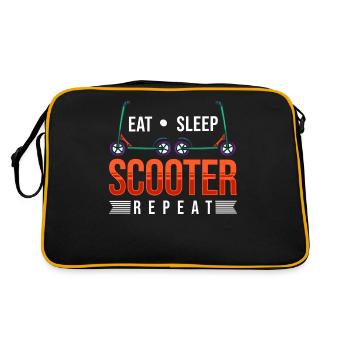 Scooter scooter scooter driver - Retro Bag - black/gold - Back