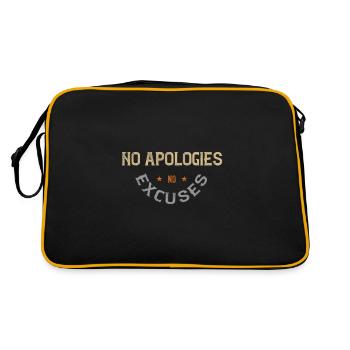 MOTTO : No apologies No excuses - Sac Retro - noir/or - Dos