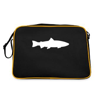 Funny Steelhead Trout Fishing Freshwater Fish Gift - Retro Bag - black/gold - Back