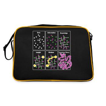 Sagesse de la connaissance des données anti-conspiration - Sac Retro - noir/or - Dos