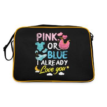 Gender Reveal Baby Party - Sac Retro - noir/or - Dos