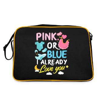 Fête de bébé révélée par le sexe rose ou bleu - Sac Retro - noir/or - Dos