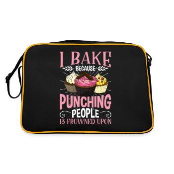Cuisson de l'humour de boulanger de petit gâteau rugueux - Sac Retro - noir/or - Dos