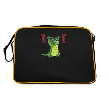 Weightlifting weightlifter barbell - Retro Bag - black/gold - Back