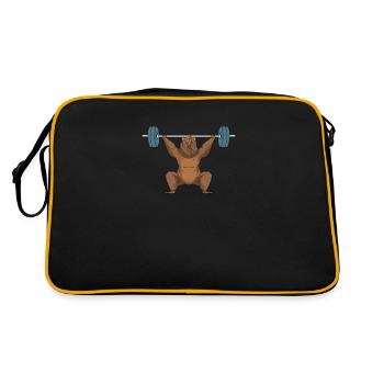 Weightlifting weightlifter barbell - Retro Bag - black/gold - Back