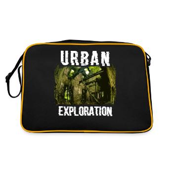 Urban Exploration Geschenk für Urbex Freunde - Retro Tasche - Schwarz/Gold - Hinten