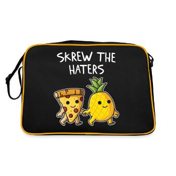Pizza Hawaii Manger Pizza Ananas Love is Love - Sac Retro - noir/or - Dos