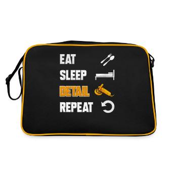 Autopflege Polieren Auto Waschen - Retro Tasche - Schwarz/Gold - Hinten