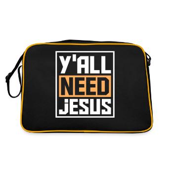 Jésus chrétiens - Sac Retro - noir/or - Dos