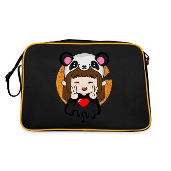 Juste une fille qui aime le cadeau de manga japonais Anime - Sac Retro - noir/or - Dos