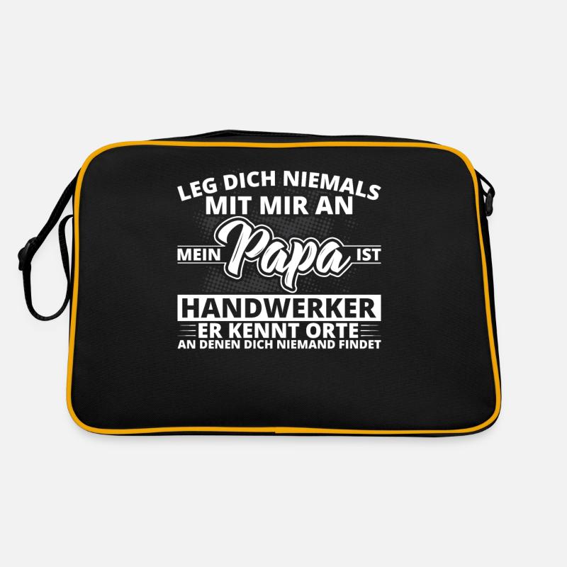 Handwerker Geschenke - Handwerker - Retro Tasche - Schwarz/Gold