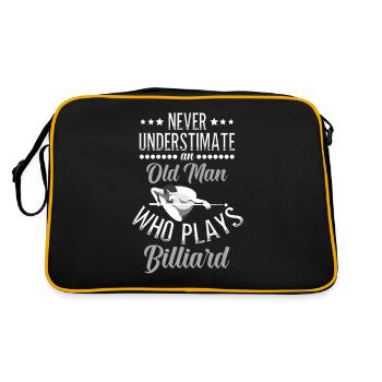 Pool Billard Kö Snooker Zubehör Spieler Kreide - Retro Tasche - Schwarz/Gold - Hinten