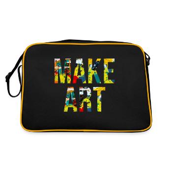 Art Coloré Peinture Artiste Art Créatif - Sac Retro - noir/or - Dos