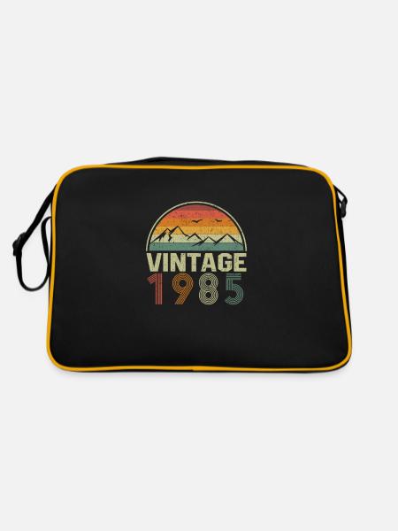 Classic Vintage 1985 Birthday Gift Idea - Retro Bag - black/gold - Back
