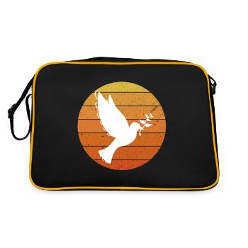 Dove of peace - Retro Bag - black/gold - Back