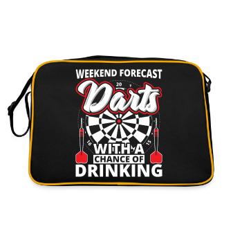 Dartboard - darts - Retro Bag - black/gold - Back