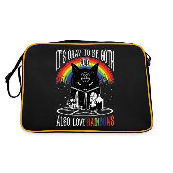 Pentagramme Pentagramme LGBT Goth Rainbows Black Cat - Sac Retro - noir/or - Dos