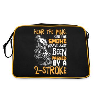 Motocross Motocross Damen Motocross - Retro Tasche - Schwarz/Gold - Hinten