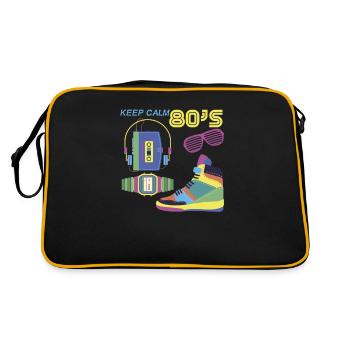 80s 80s mode 80s tenue 80s - Sac Retro - noir/or - Dos