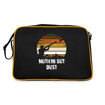 Tontaubenschießen Wurftaubenschießen Tontauben - Retro Tasche - Schwarz/Gold - Hinten