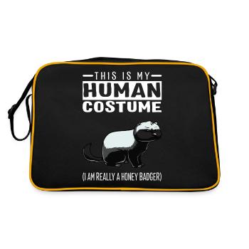 This Is My Human Costume I'm Really A Honey - Retro Bag - black/gold - Back