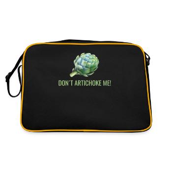 Artichoke pun funny - Retro Bag - black/gold - Back