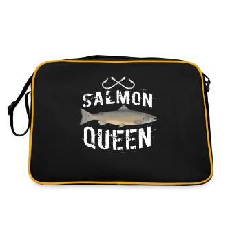 Salmon Queen Fishing Freshwater Fish Women Gift - Retro Bag - black/gold - Back