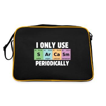 Funny science I only use sarcasm by - Retro Bag - black/gold - Back