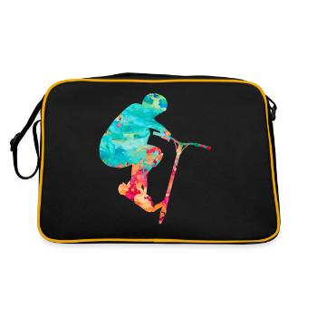 Conception de trottinette acrobatique sportive - Sac Retro - noir/or - Dos
